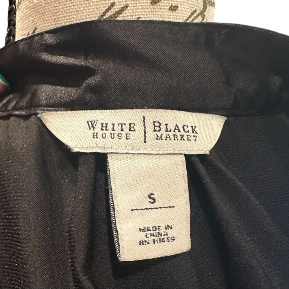 White House Black Market Black Ruffle Blouse - Picture 4 of 5